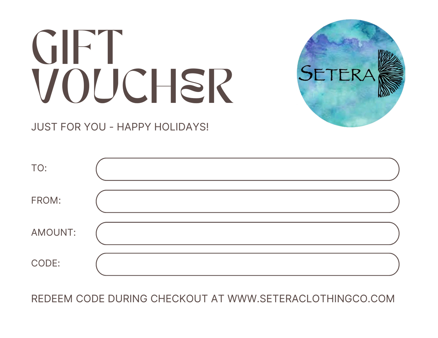 Setera Gift Card